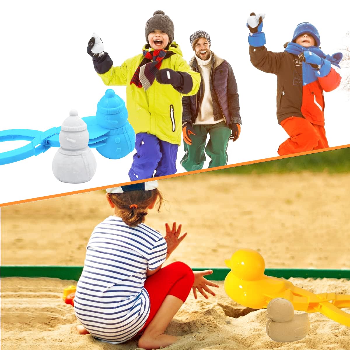 UMUACCAN snowball maker 4-piece set includes multiple shapes for family fun