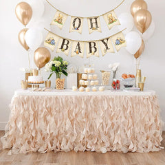 Unbala Winnie Oh Baby Banner thick cardstock durability supports reuse.