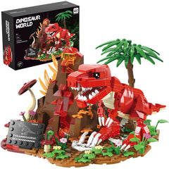 UNCLE BRICK Dinosaur World volcano scene 559pcs for imaginative play and display.