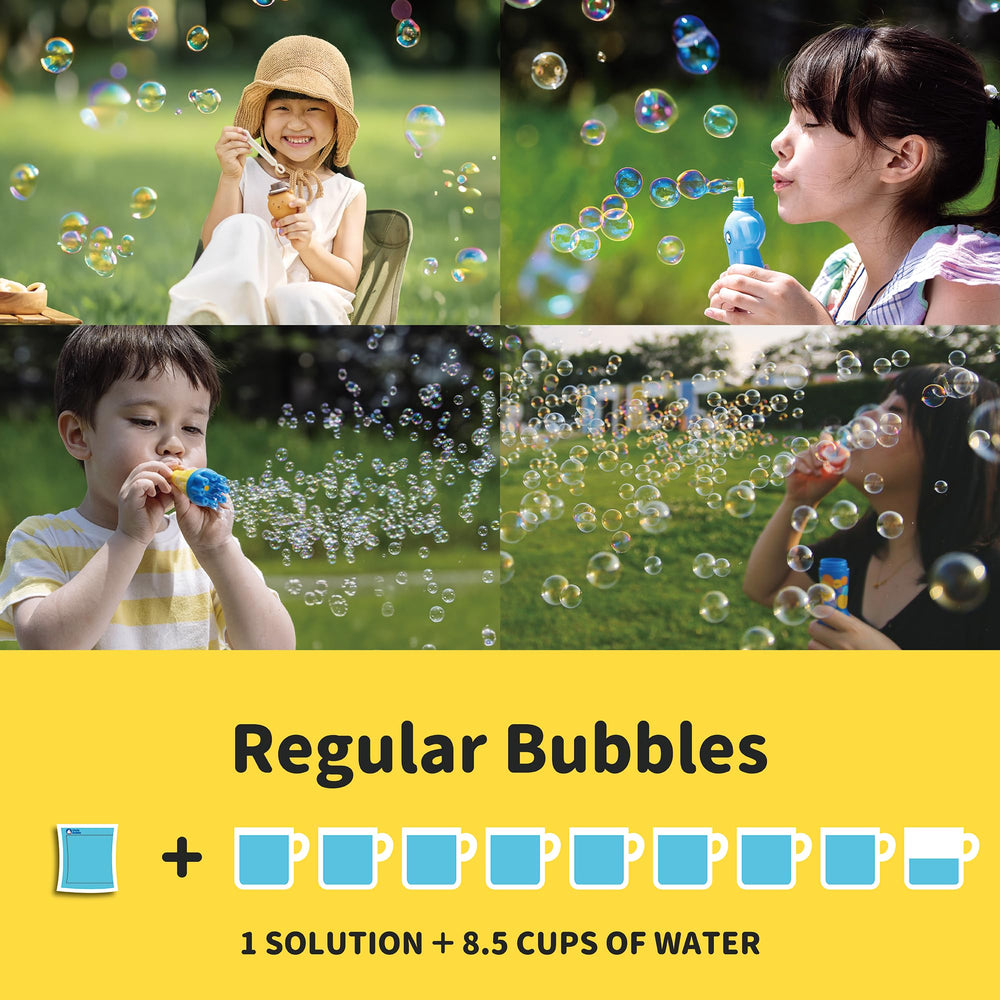 Uncle Bubble bubble machine refill supports quick setup for ongoing entertainment.