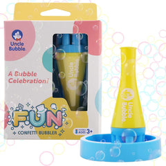 Uncle Bubble Mini Bubble Blower bubble-storm for playful outdoor fun.