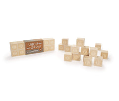 Uncle Goose blocks for ages 2+ encourage imaginative patterning and decoration.
