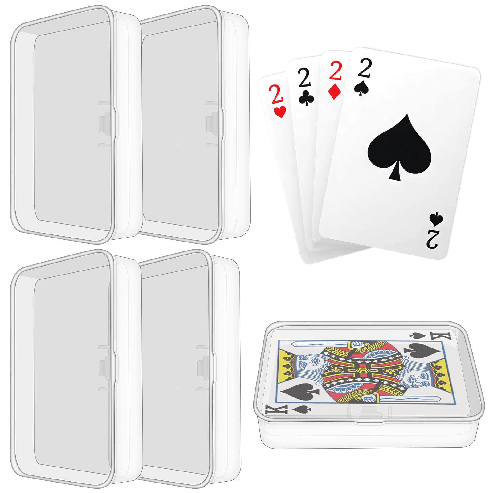 Uncle Yang blank card case with transparent box for quick card visibility.