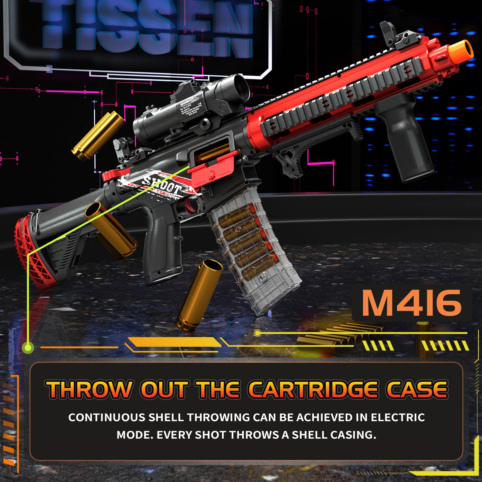 UNCLEKAISSEN shell ejecting mag design highlighting quick dart cycling.