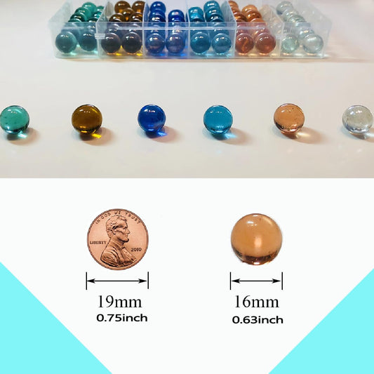 UNCOJOY clear glass marbles with smooth surface for comfortable play