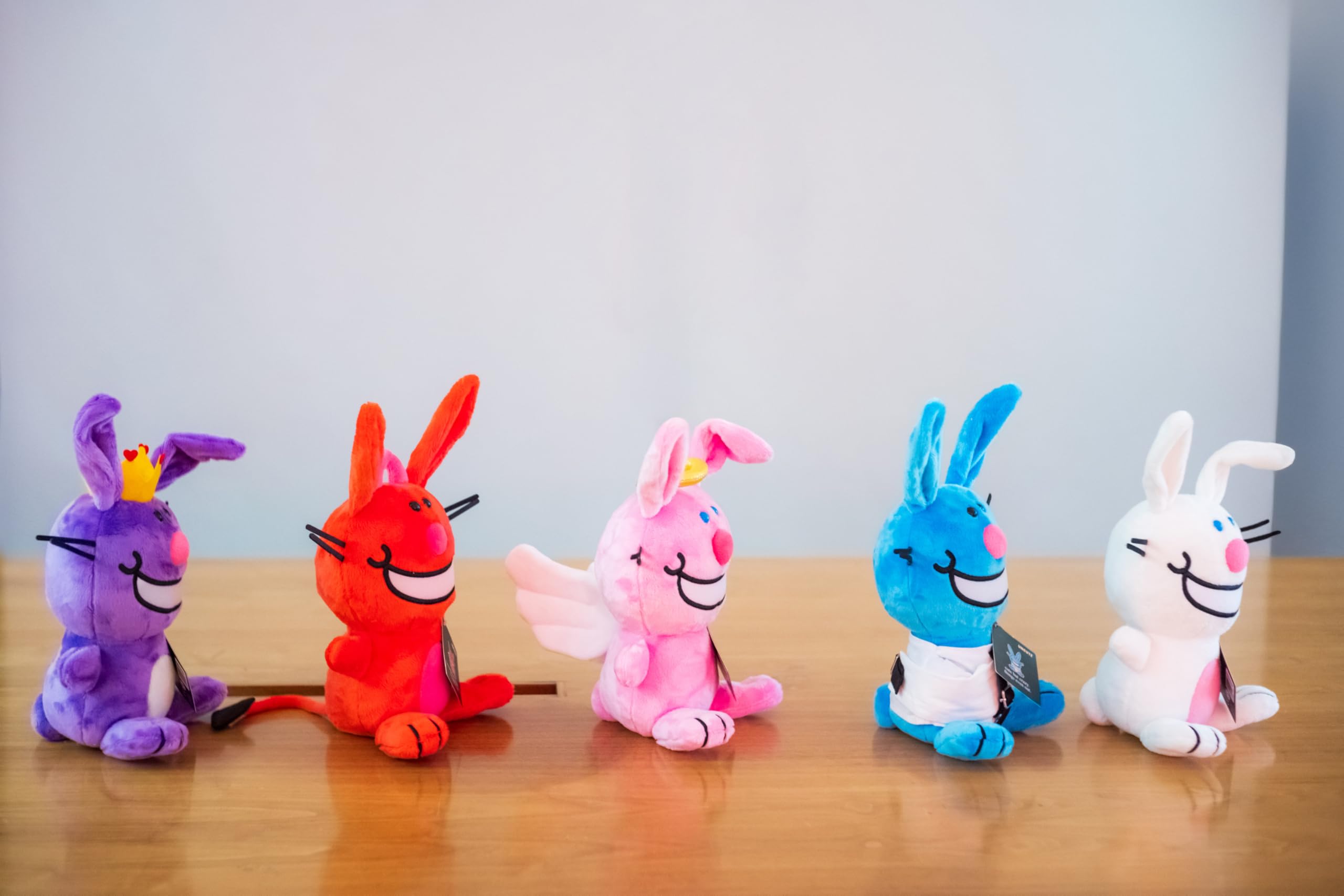 UNCUTE It's Happy Bunny Plush Angel arrives gift-ready for easy gifting.