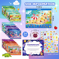 Underbartliv road trip activity mats on car seat for kids ages 3-5