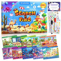 Underbartliv Search and Find Cards set with vivid scenes for early learning