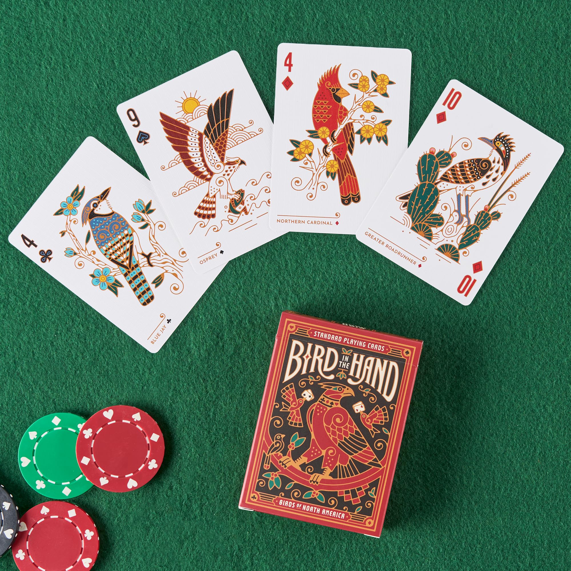 Underdog Games Bird in the Hand deck art card 04 combines natural hues for rich table presence.