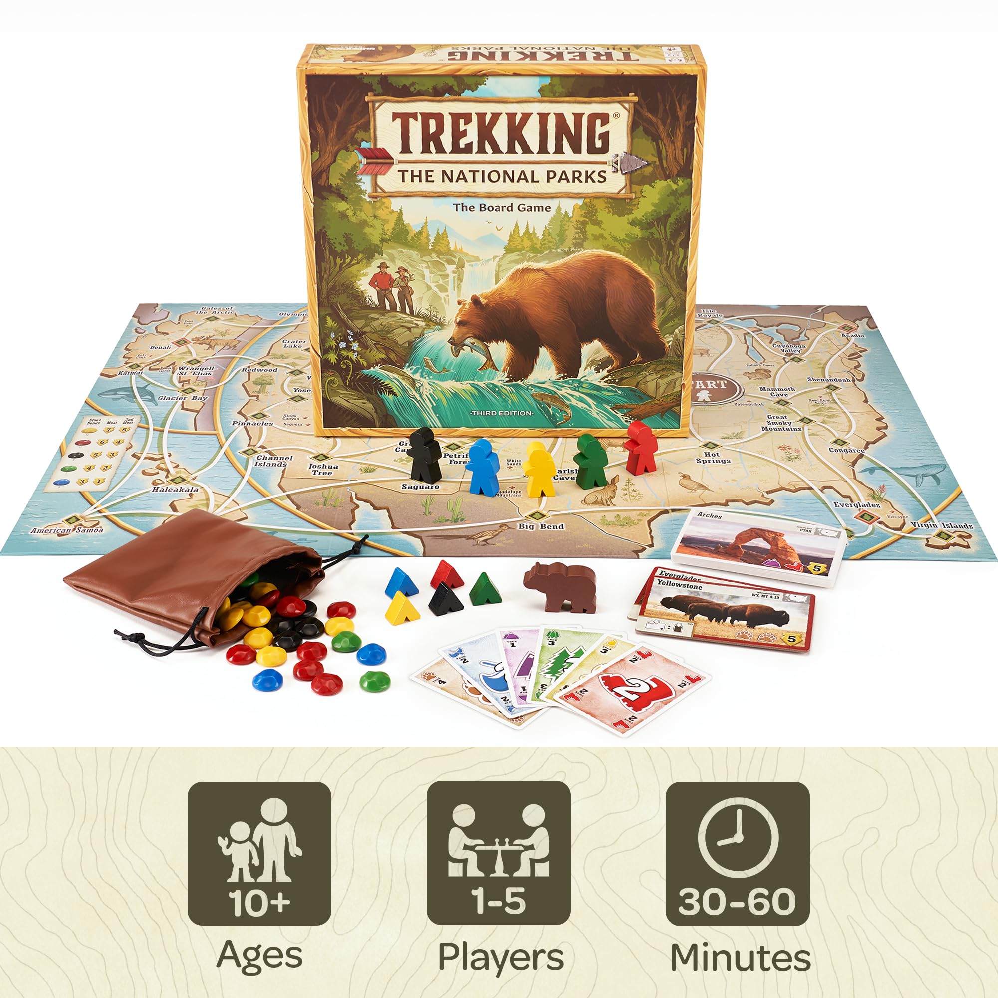 Underdog Games Trekking the National Parks Solo Mode supports independent play and practice.