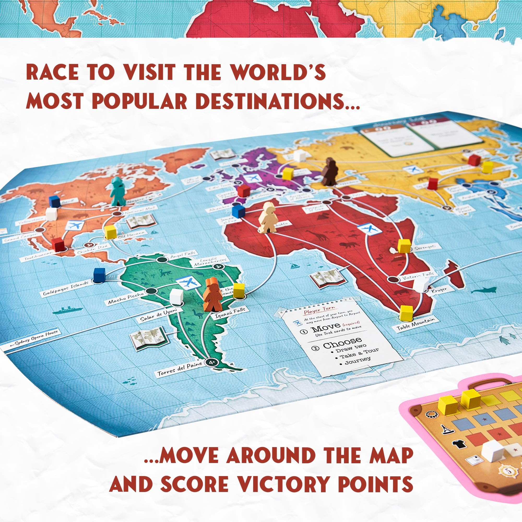 Underdog Games Trekking The World features detailed destinations art that sparks curiosity