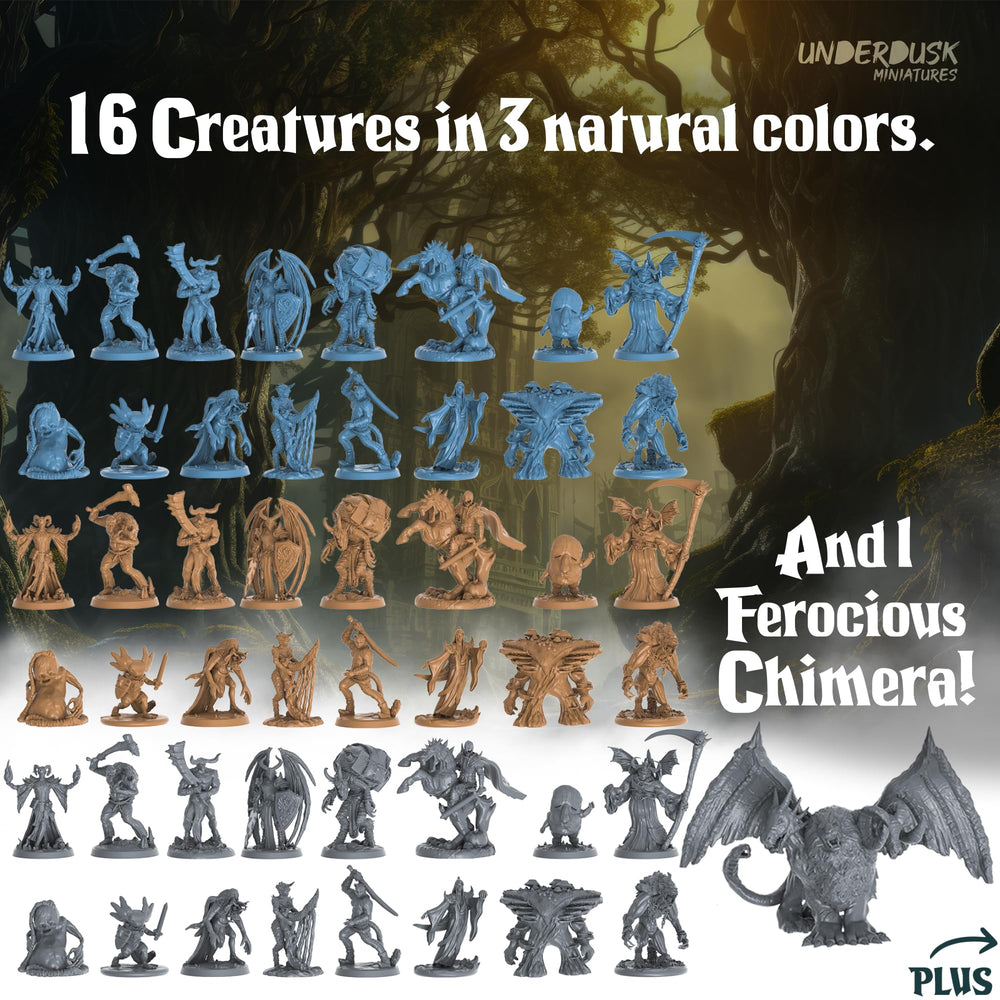 Underdusk frightful creature unpainted miniature, perfect for customization and storytelling sessions.