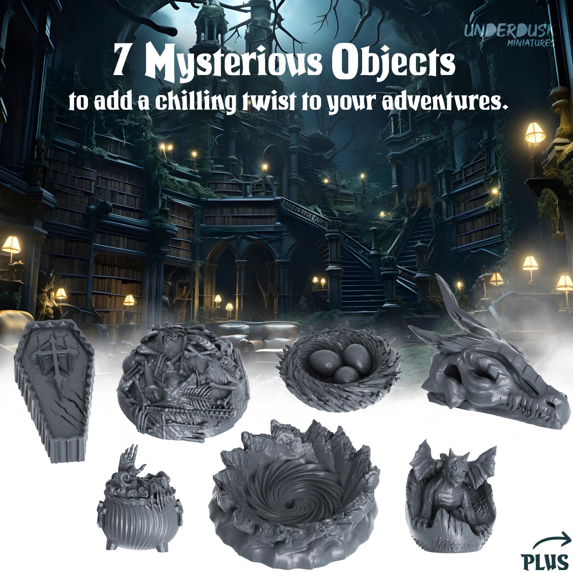 Underdusk mimic monstrous form unpainted miniature, ideal for towering foes.