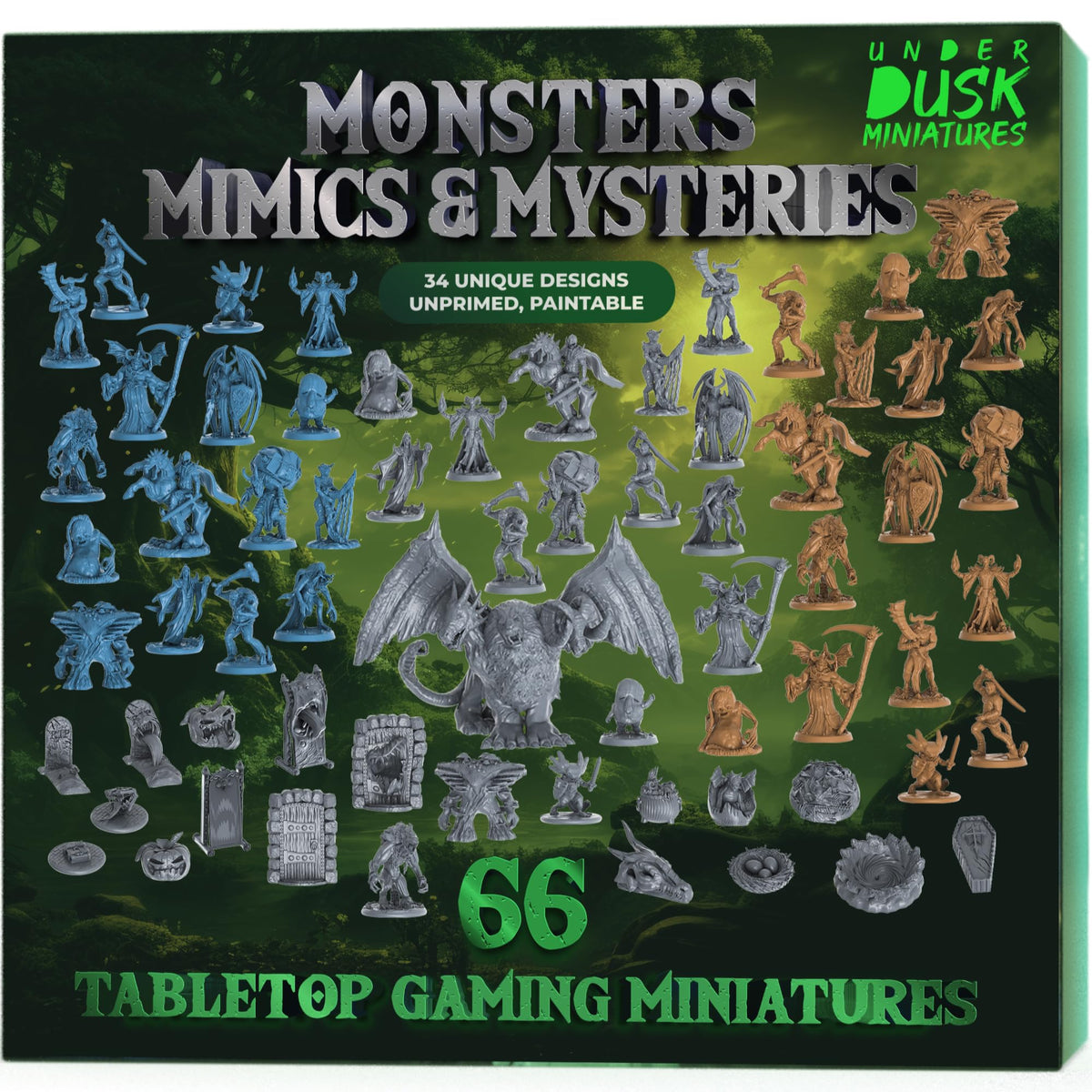 Underdusk Chimera unpainted miniature, ideal for painting and epic tabletop battles.