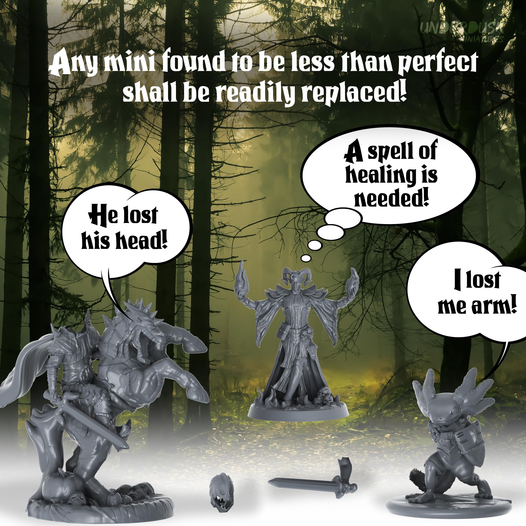 Underdusk detailed-sculpt miniature—rich texture invites paint-and-play hobbyists.