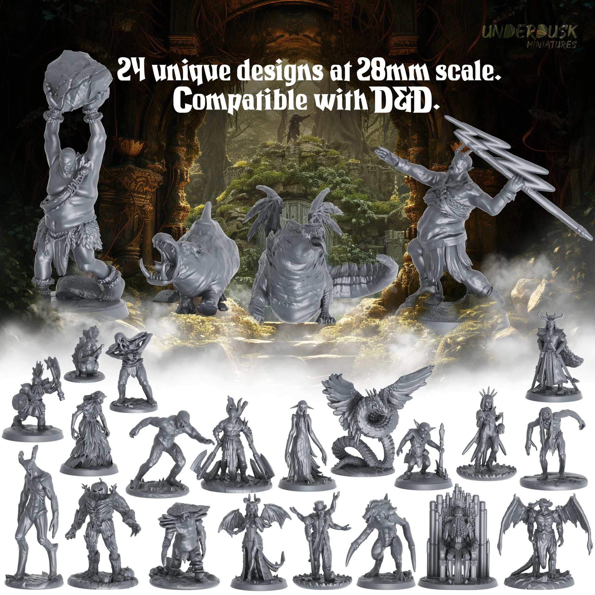 Underdusk Ominous Encounters rhino monstrosity figure for large-scale scenes