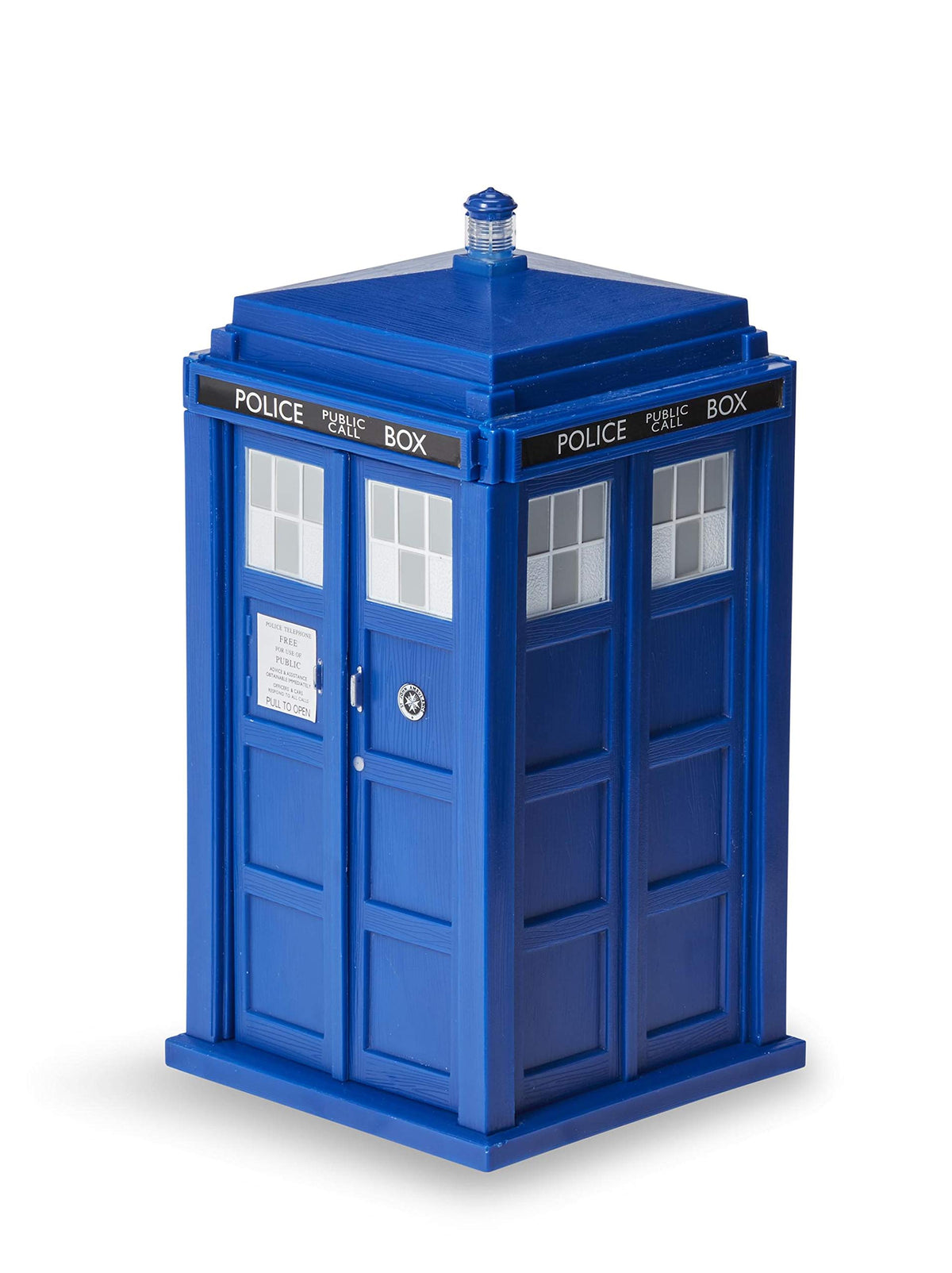 Underground Toys Doctor Who TARDIS Bank front view, collectible savings piece for fans