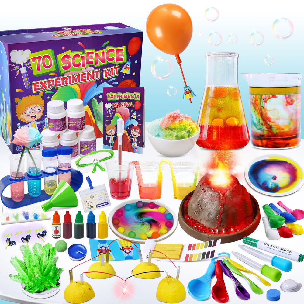 UNGLINGA 70 lab experiments volcano eruption demonstrates hands-on science learning