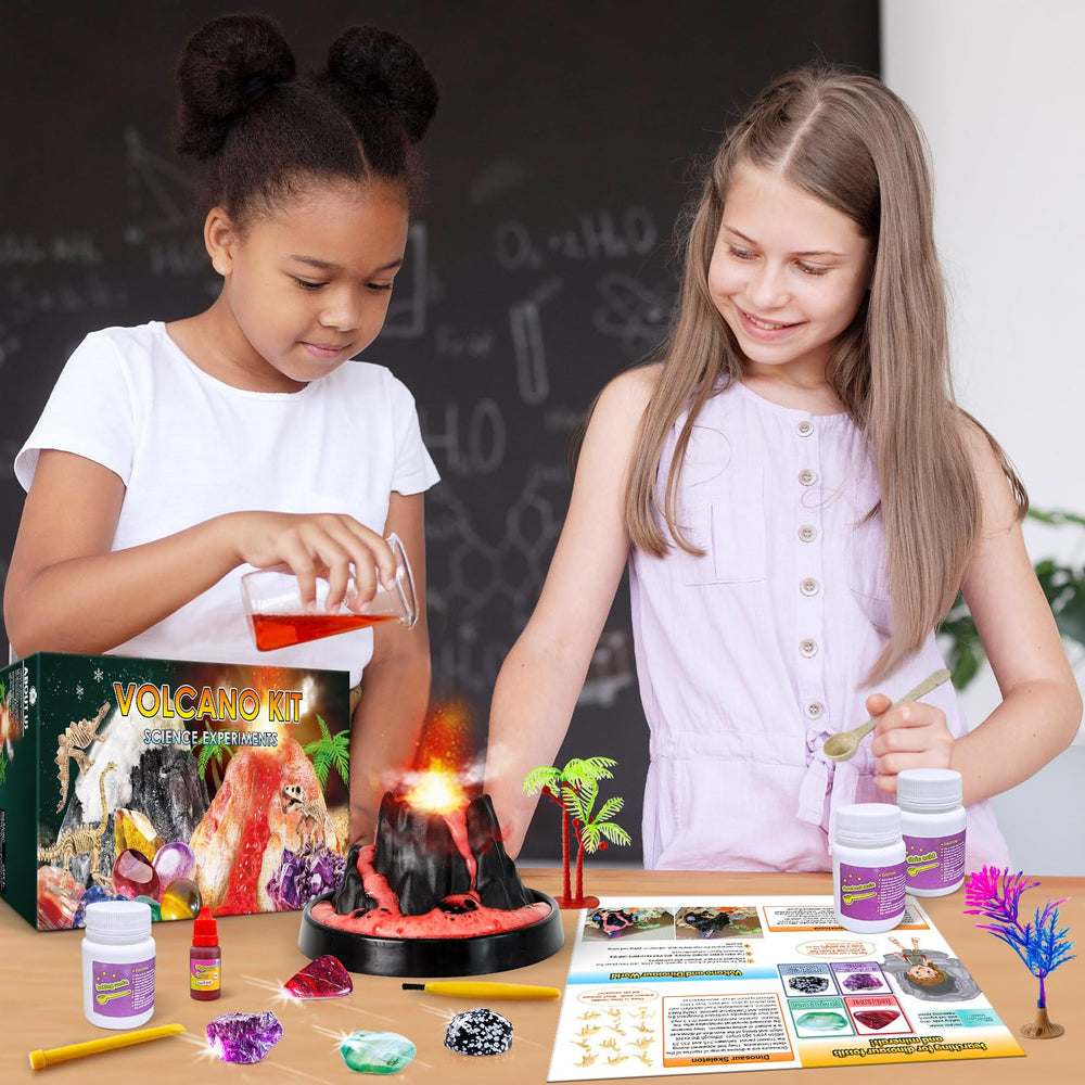 UNGLINGA eruption volcano kit gemstone dig with real stones for excavation play
