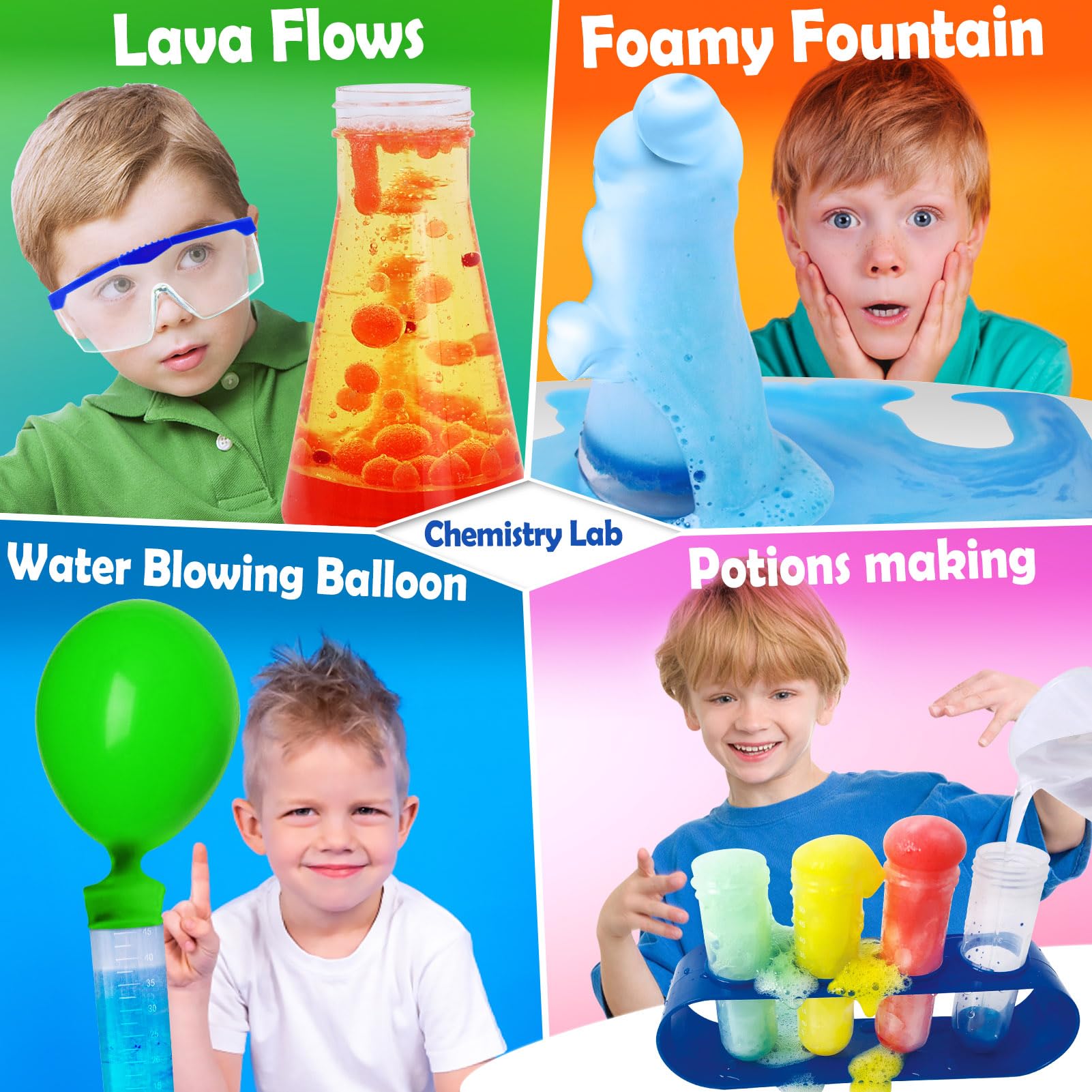 UNGLINGA step-by-step guide booklet makes experiments easy to follow.
