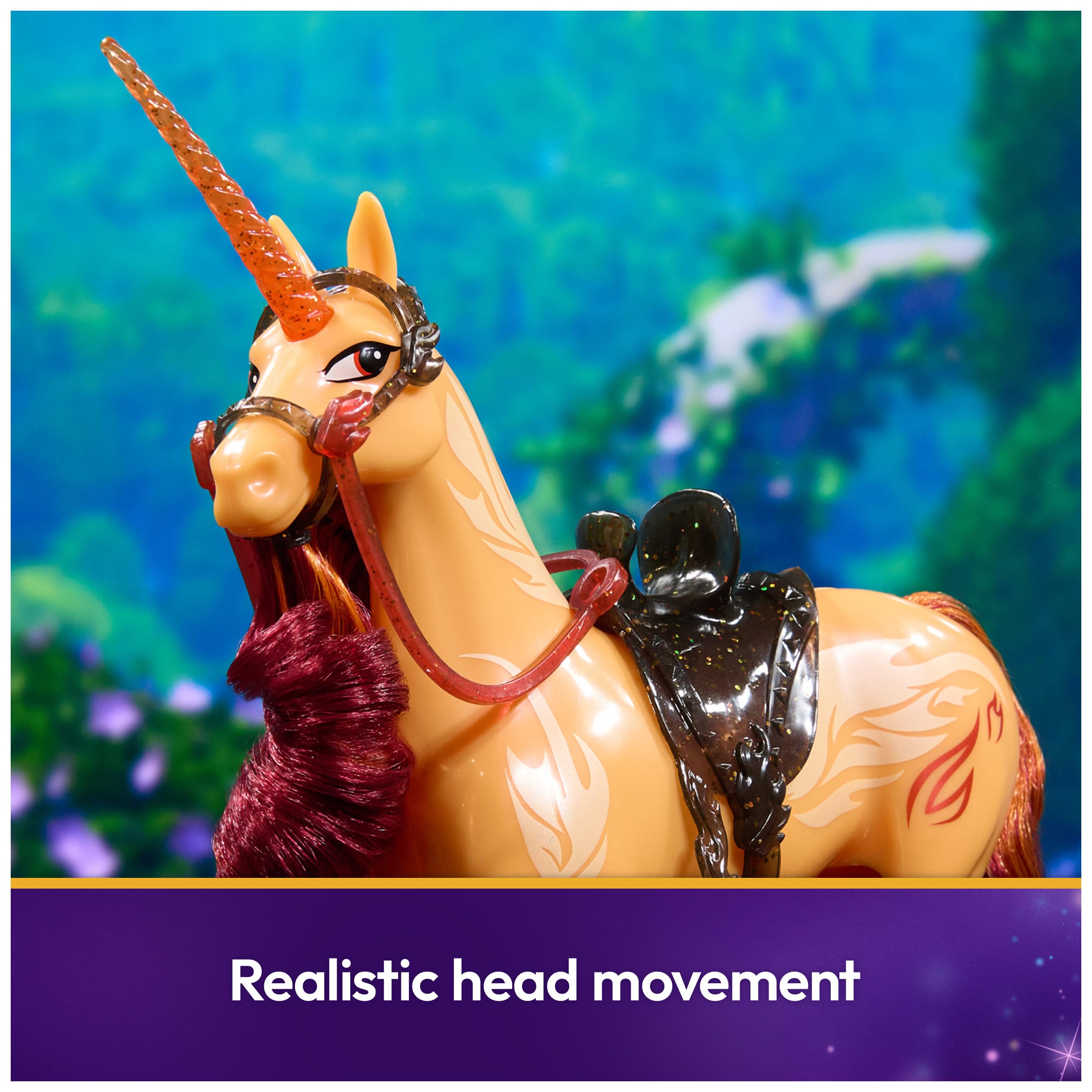 Unicorn Academy Cinder glittery horn adds sparkle during pretend adventures