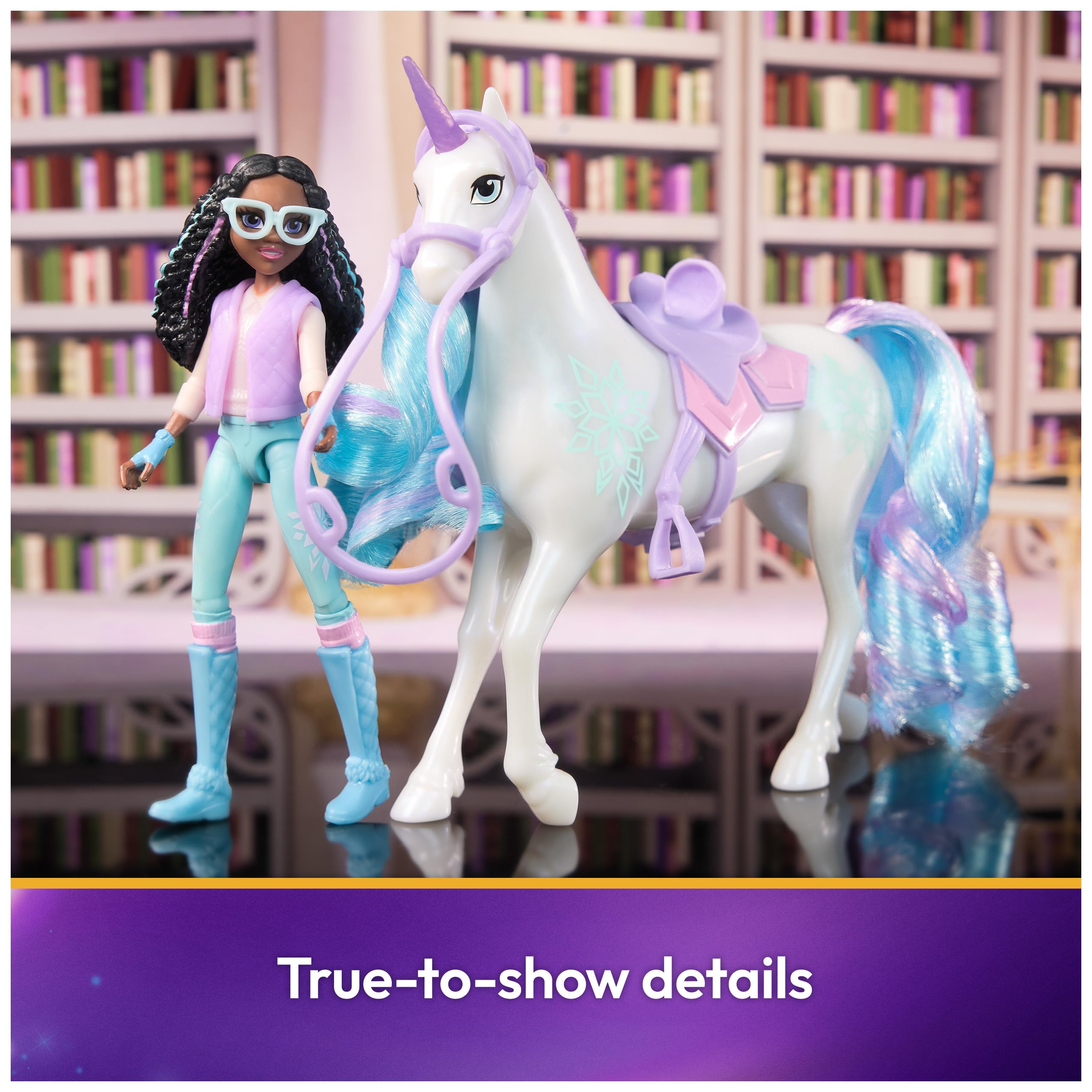 Unicorn Academy Glacier-Ice-Magic-Markings add magical detail to the unicorn's design.
