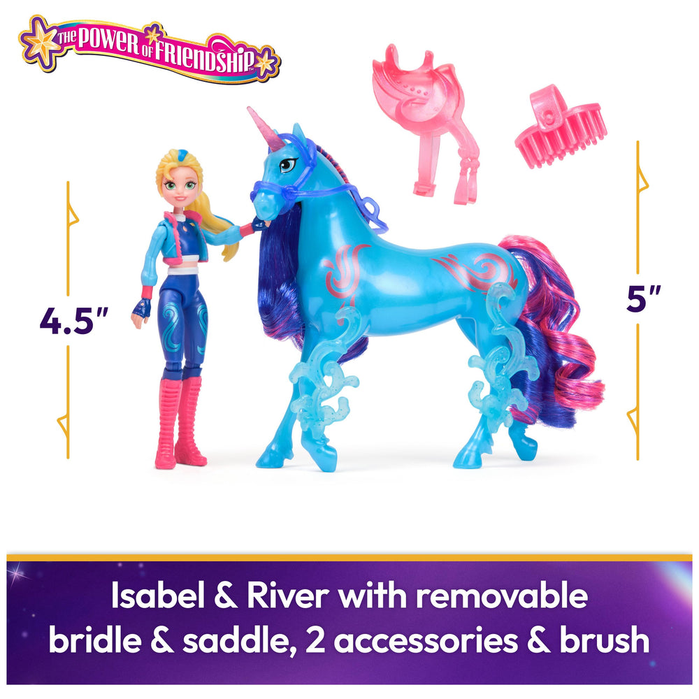 Isabel 4.5-inch doll with River pony for dynamic posing