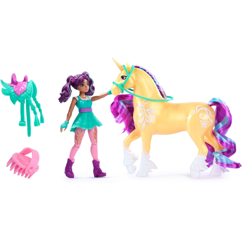Unicorn Academy Leaf unicorn with Plant Magic markings for imaginative play.