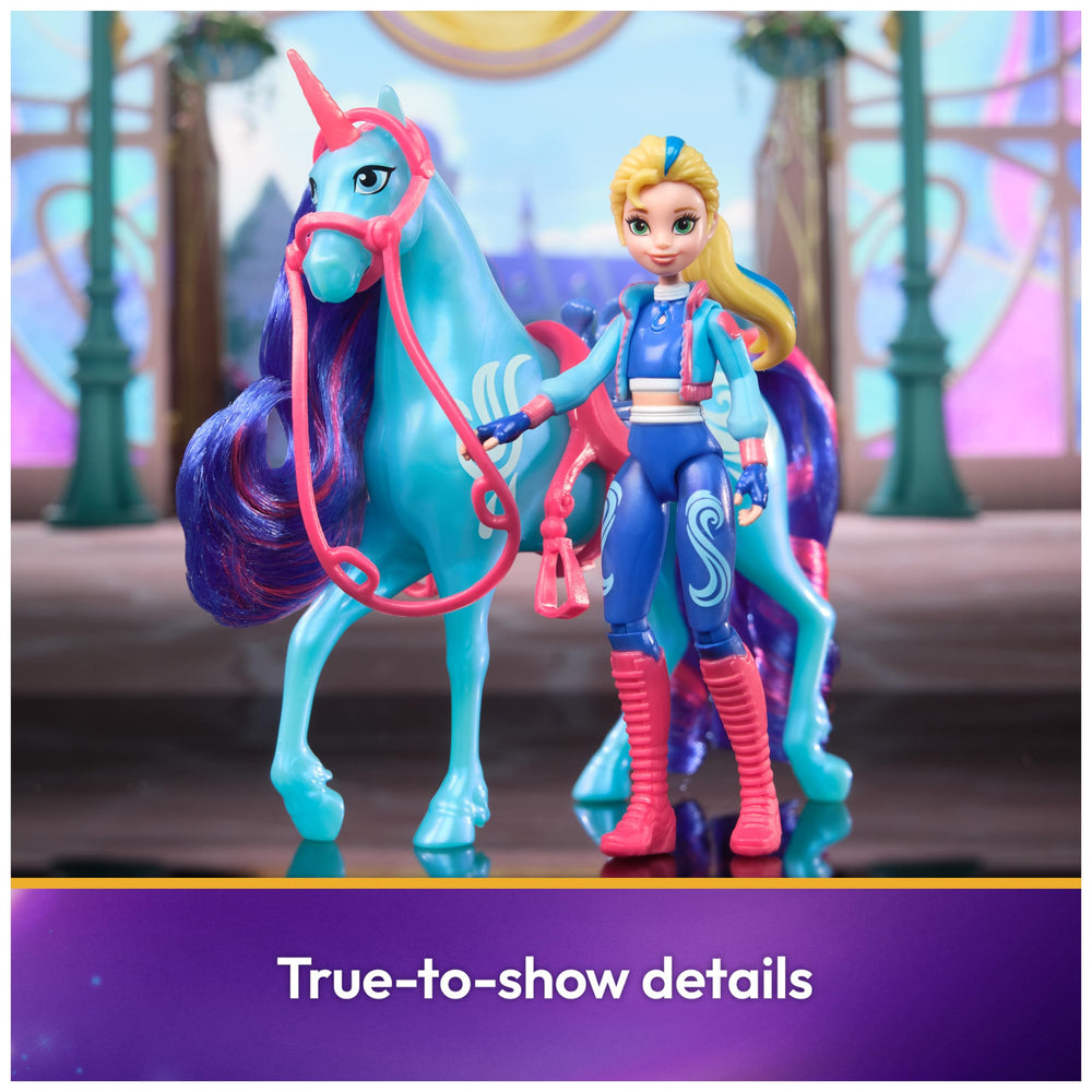 River unicorn with Water Magic markings and blue-pink mane for imaginative play