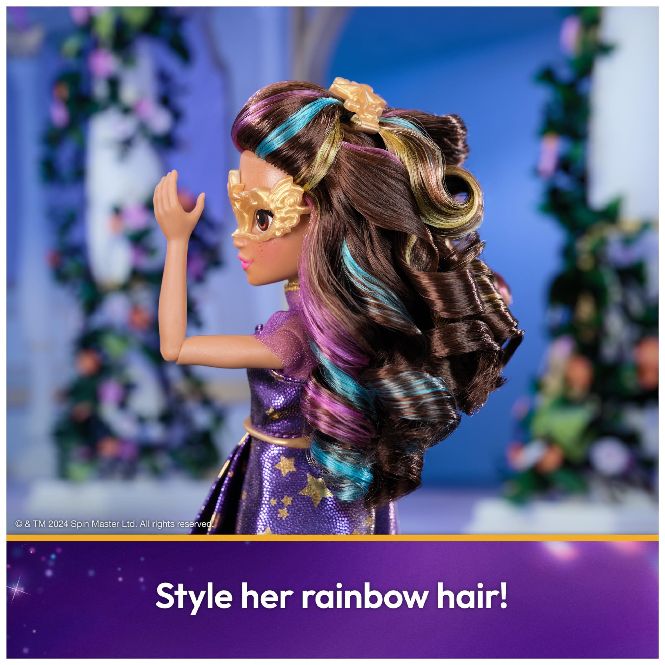 Sophia in ball gown dress for dress-up storytelling