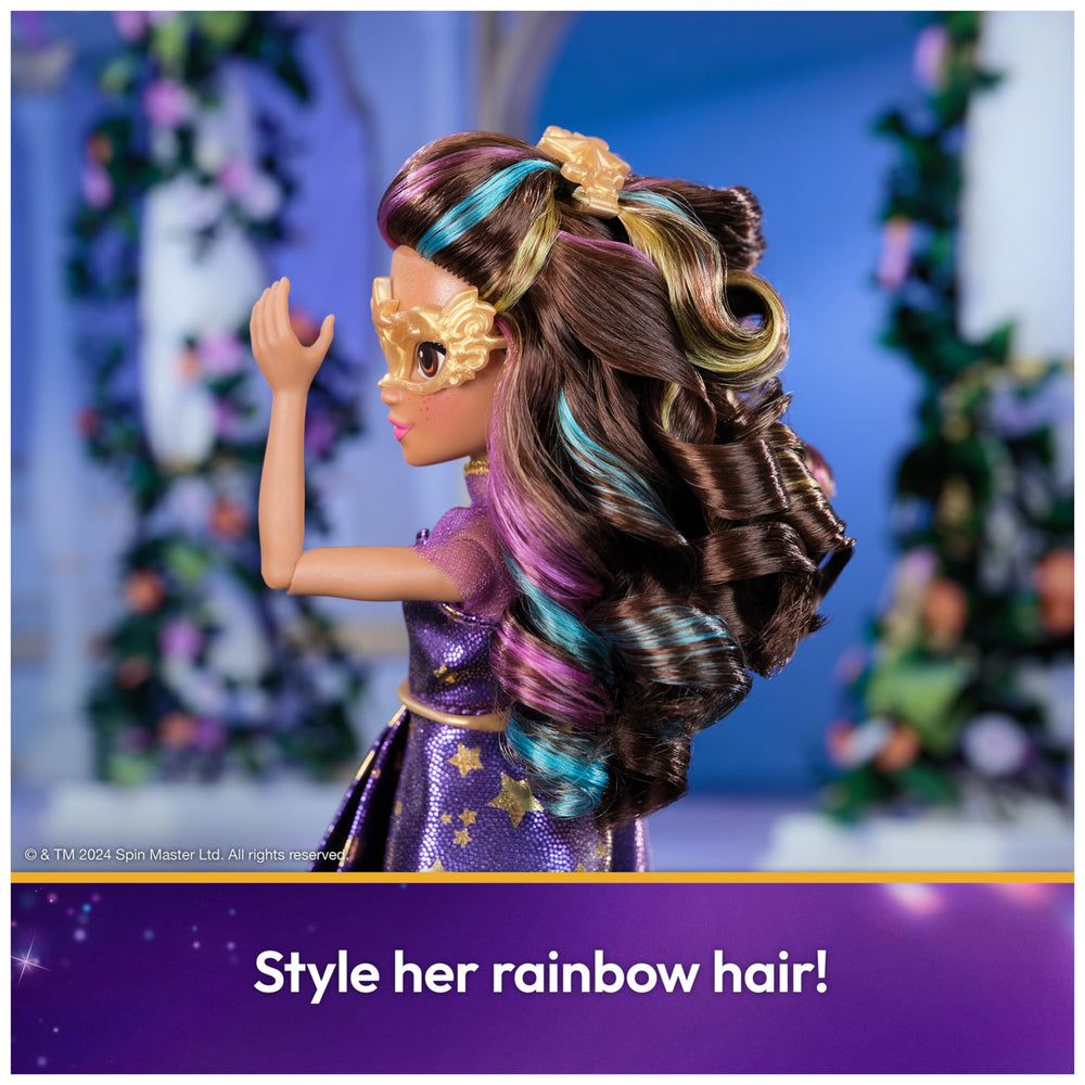 Sophia in ball gown dress for dress-up storytelling