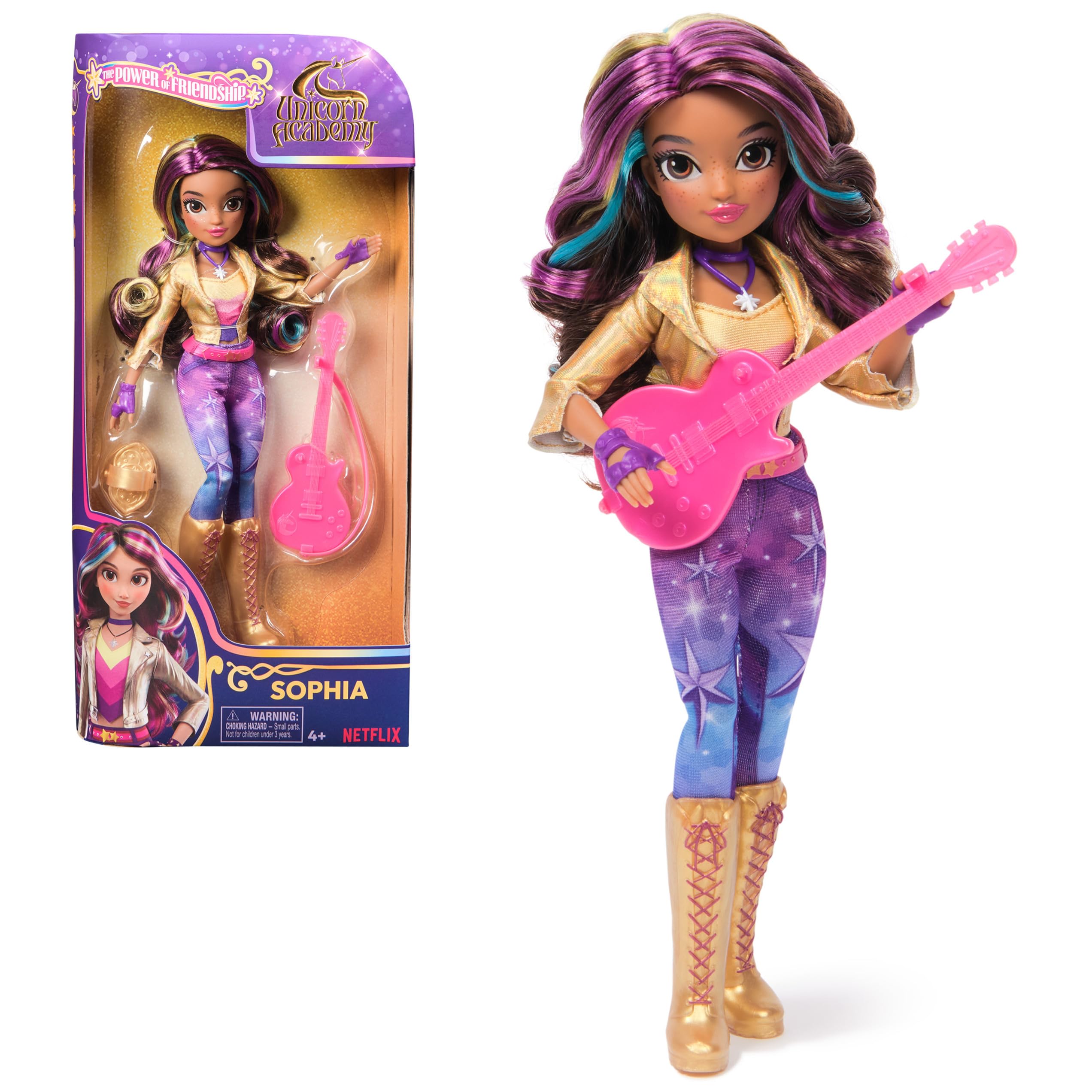 Unicorn Academy Sophia doll with guitar for imaginative pretend concerts