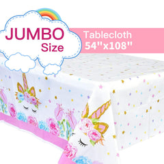 Unicorn Birthday Party Supplies: plates, cups and napkins for easy serving