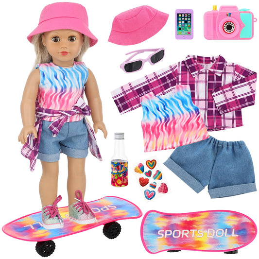 UNICORN ELEMENT fisherman's hat for 18-inch dolls supports imaginative outdoor styling