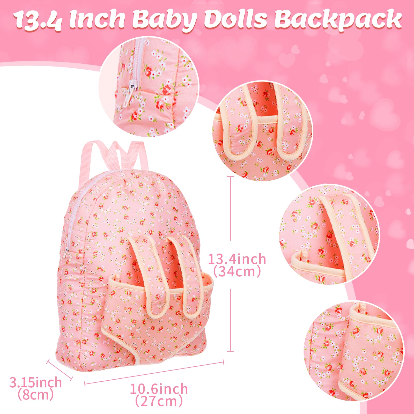 Unicorn Element 18-inch doll accessories include hat, straps for easy outfit changes.