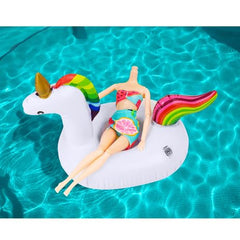 UNICORN ELEMENT doll pool ring offers secure buoyancy for underwater adventures