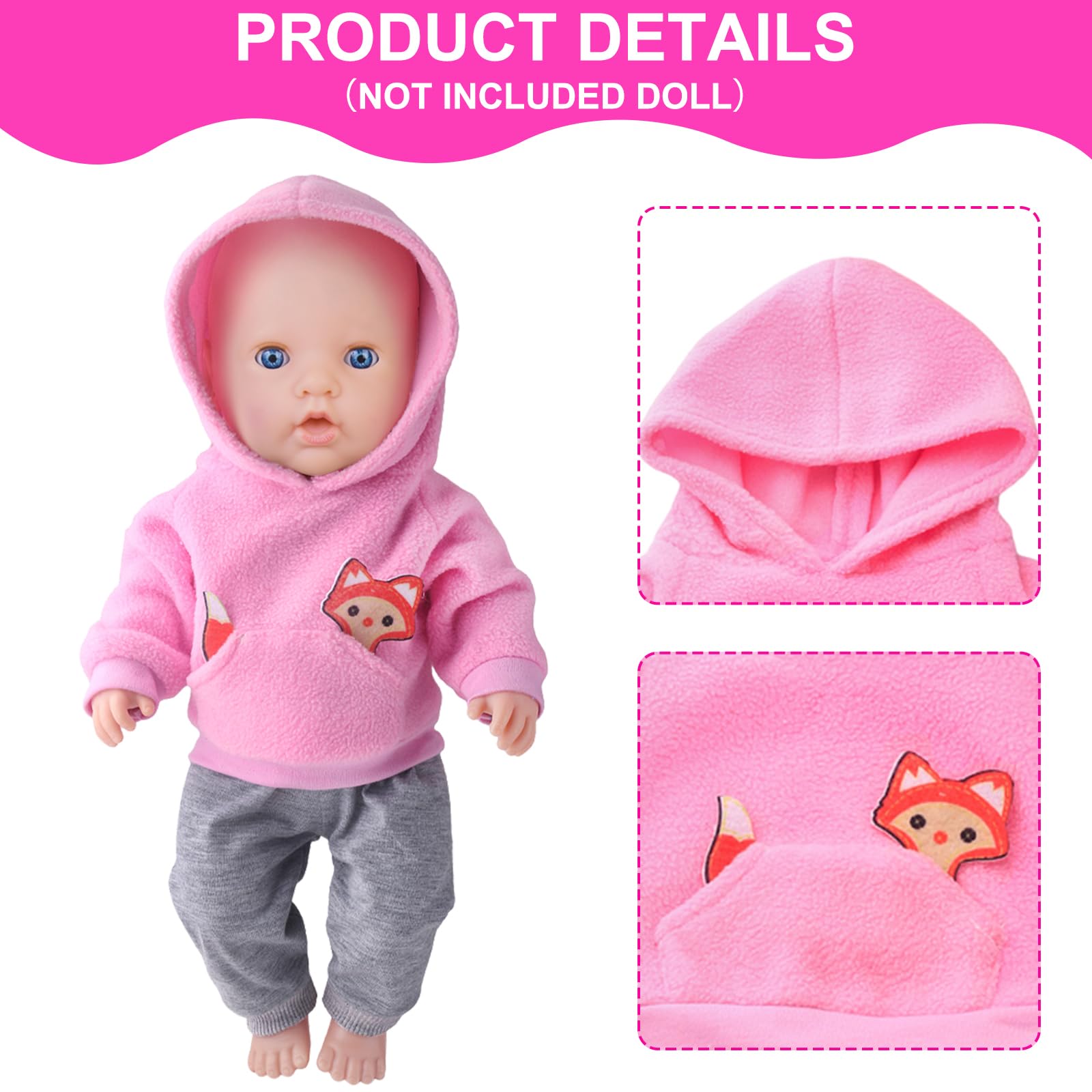 UNICORN ELEMENT fleece lined grey hoodie adds extra softness for play