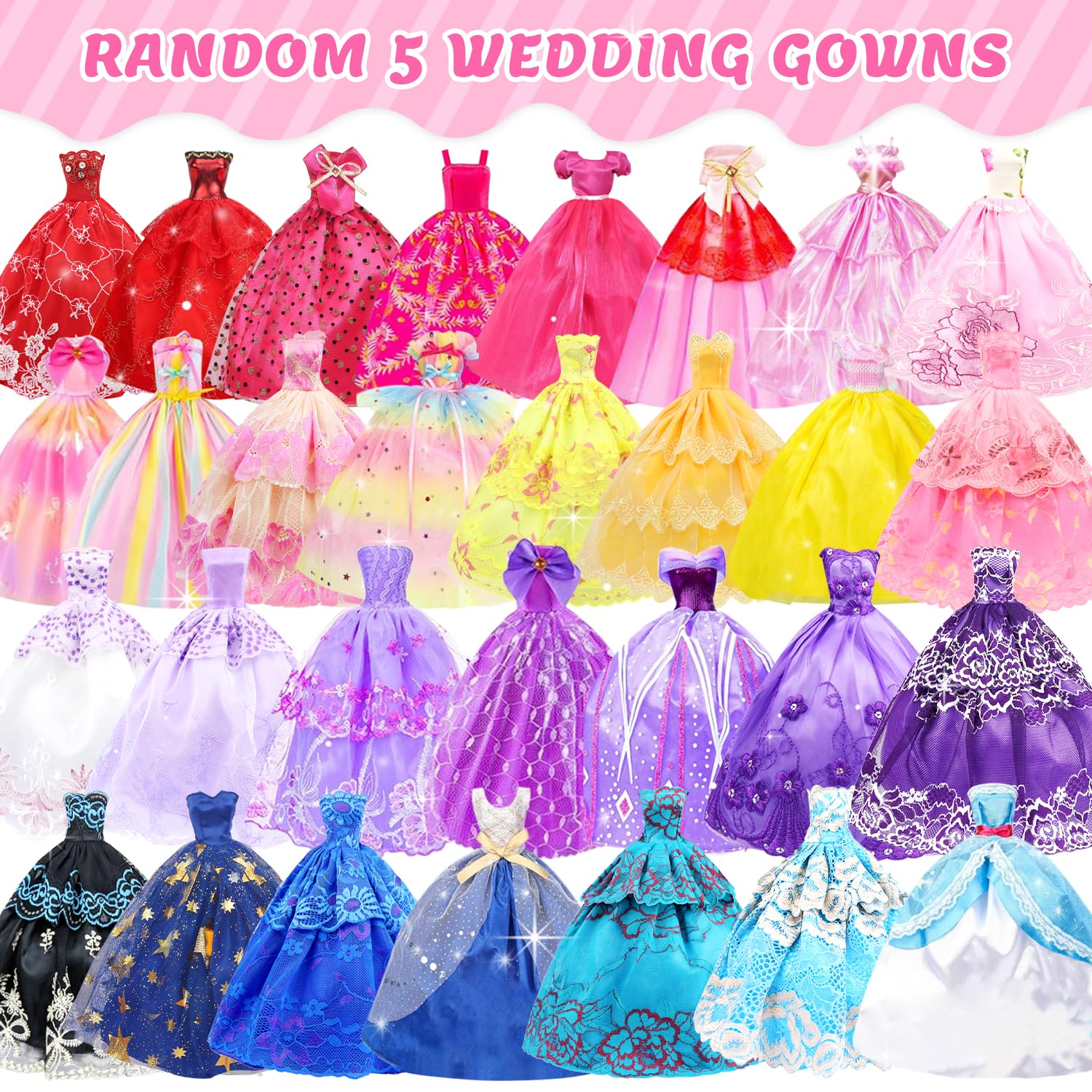 UNICORN ELEMENT ten slip dresses easy-changing outfits with back-fastener design.