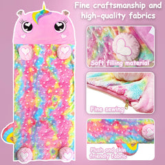 Unicorn Slumber glow-in-the-dark bag, safe night use and easy storage.