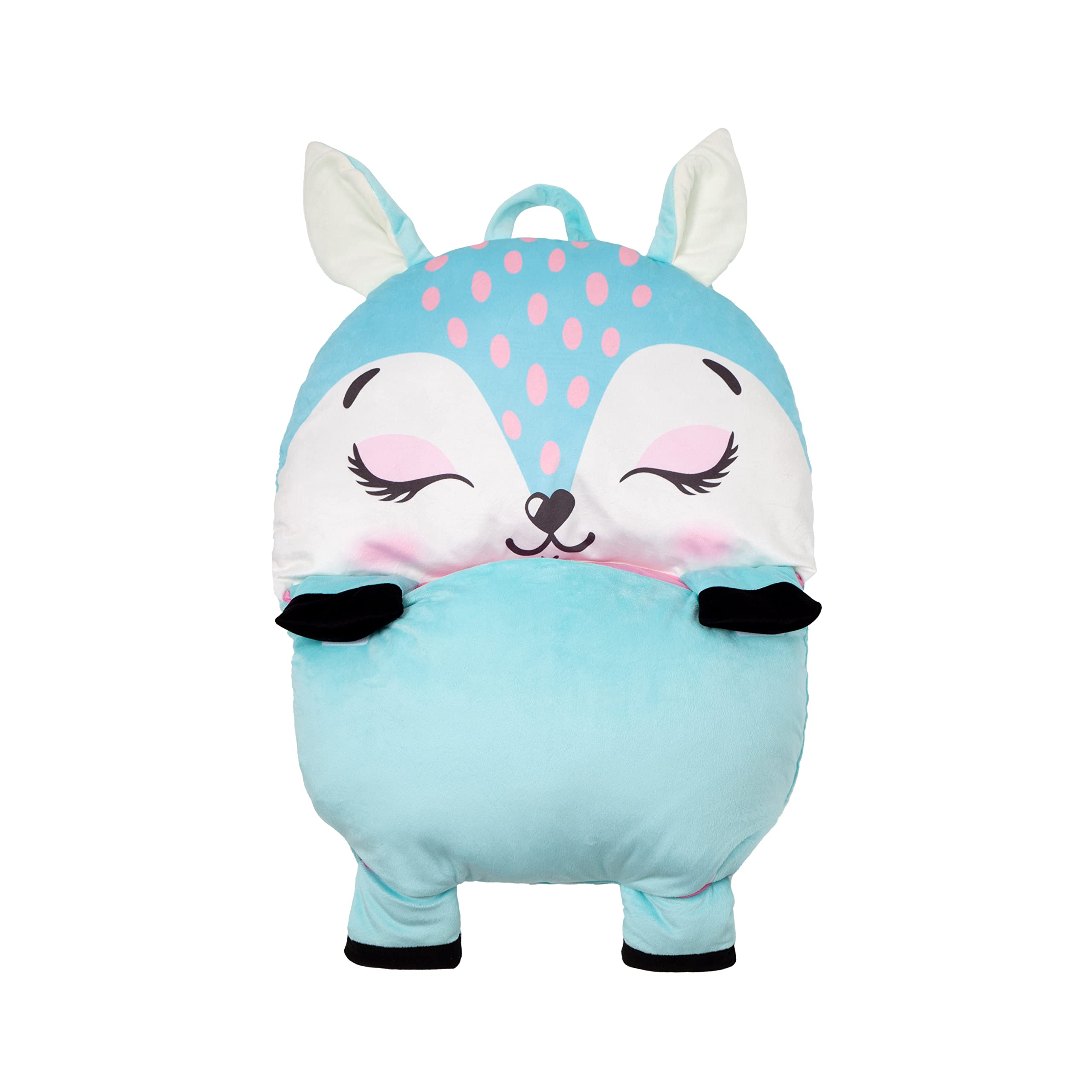 Unicorns & Robots Deer Nap Mat folded compact and easy to store