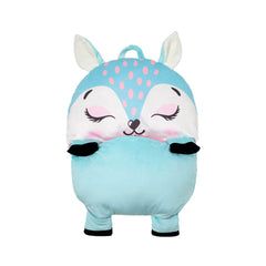 Unicorns & Robots Deer Nap Mat folded compact and easy to store