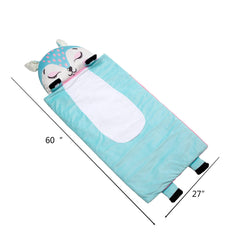 Unicorns & Robots Deer Nap Mat roll and pouch for easy transport