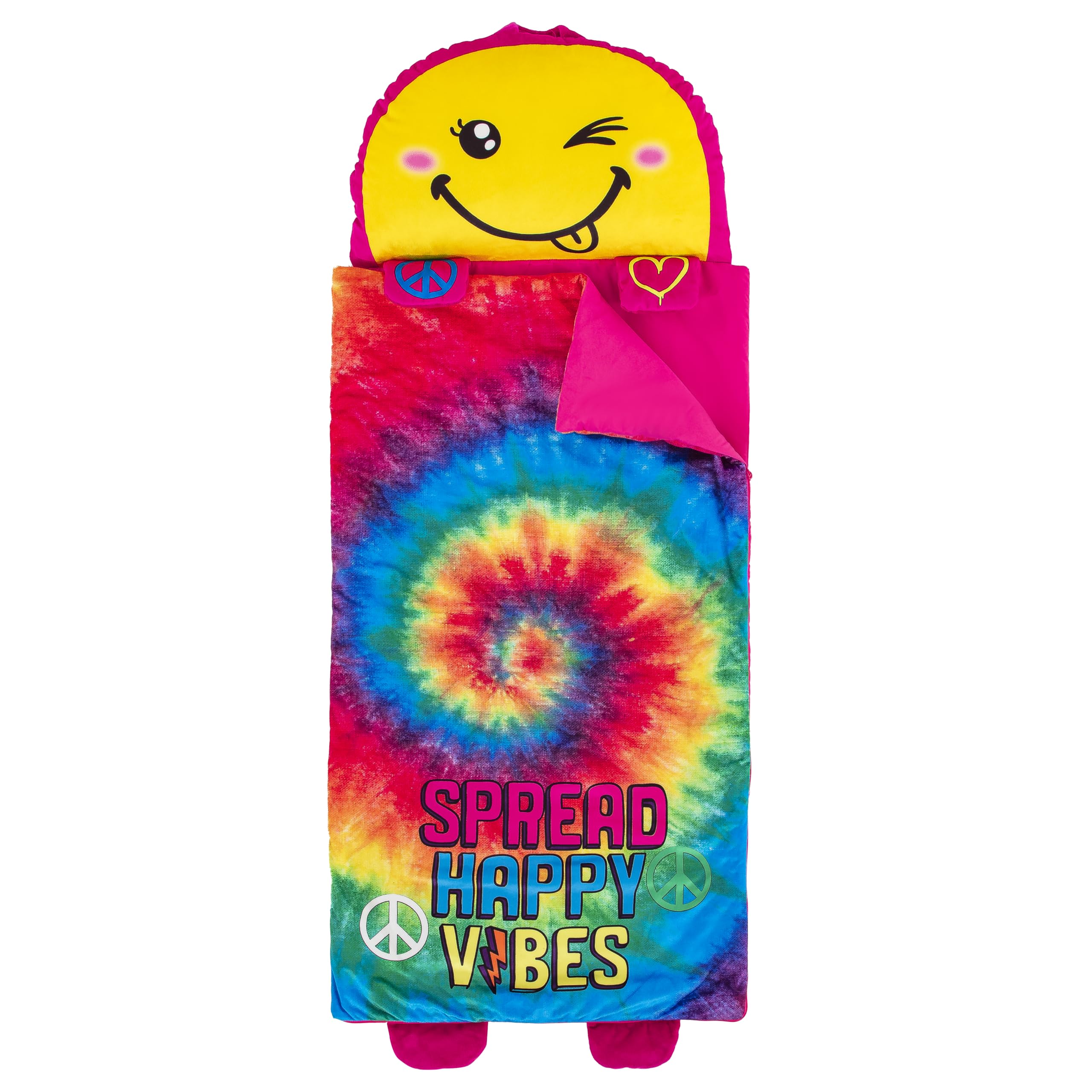Unicorns & Robots nap mat with attached pillow for cozy rest
