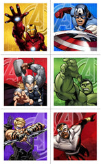 Unique Avengers stickers for decorating loot bags and cards.