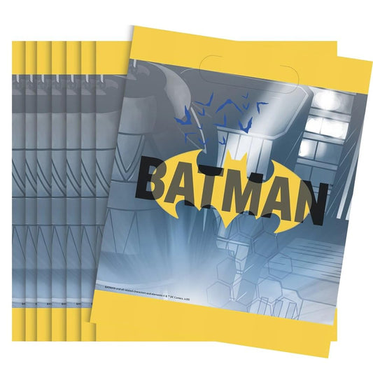 Unique Batman Multicolor Loot Bags front design with Bat Signal for party energy