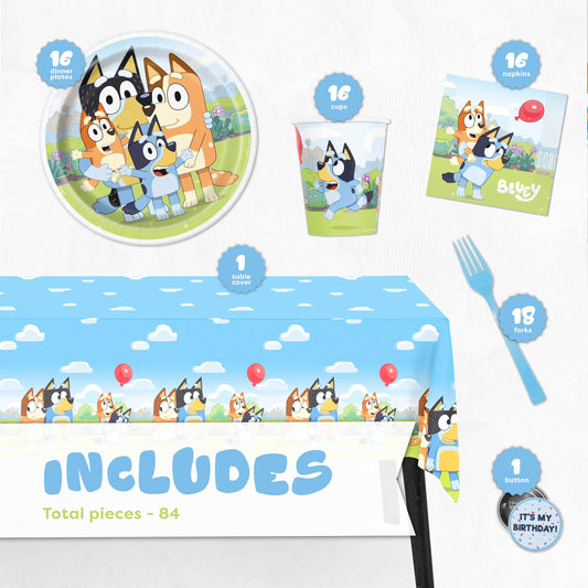 Unique Bluey 9-inch plates showcase characters for a kid-friendly dining experience.