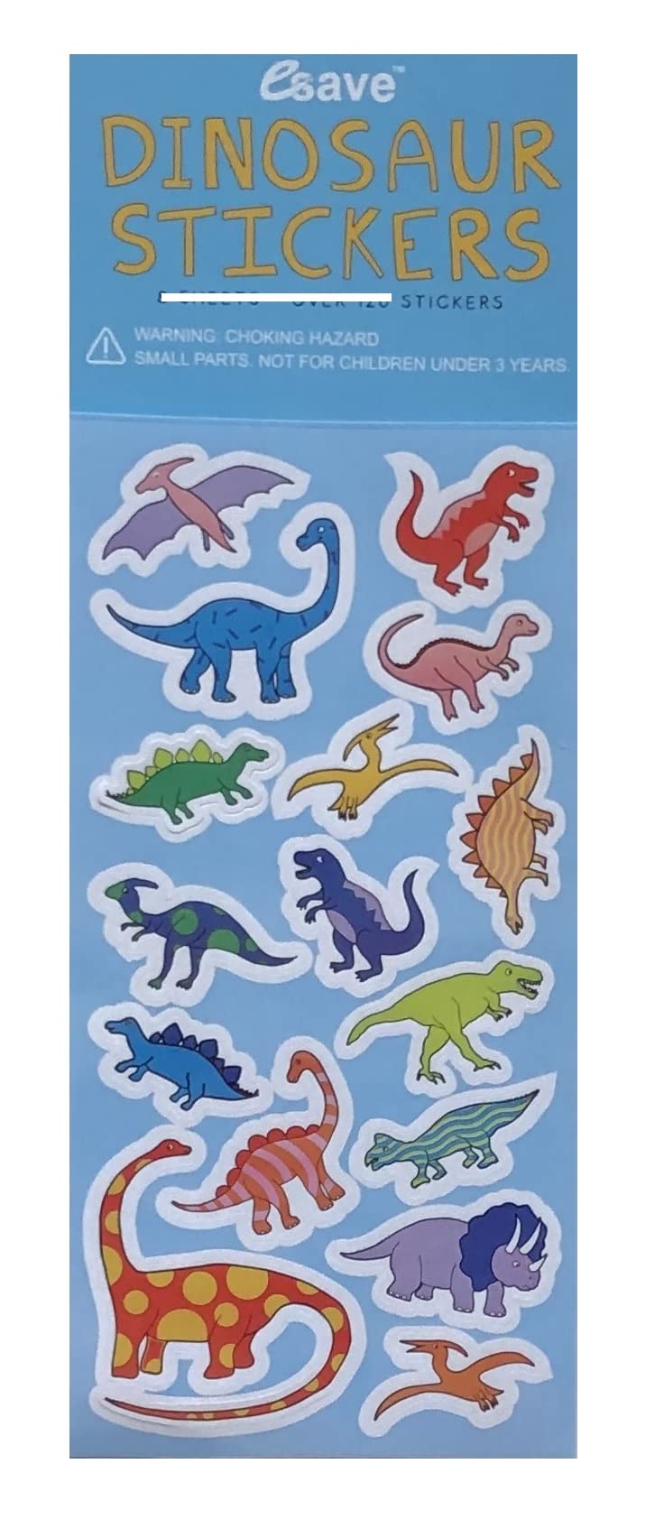 Unique Bluey dinosaur sticker close-up highlighting vivid colors