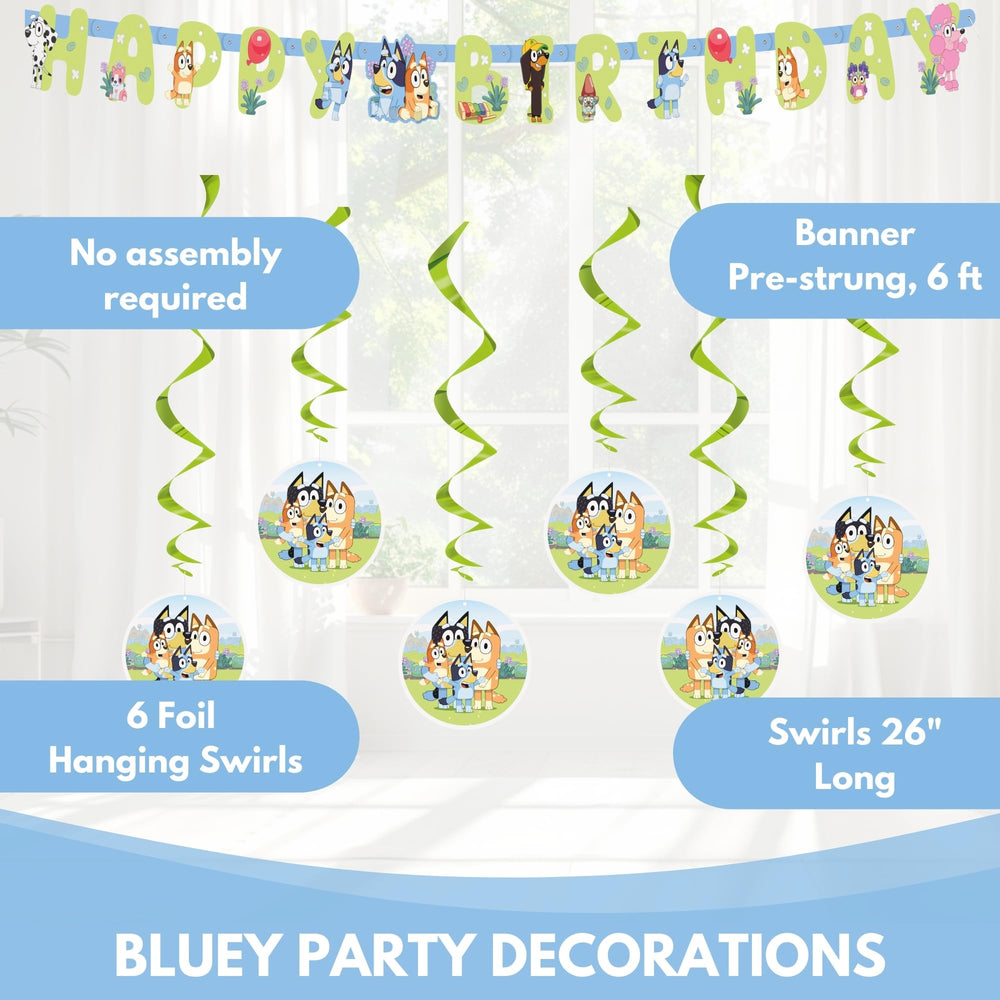 Officially licensed Unique Bluey party supplies ensure authentic, safe decor.