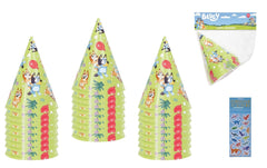 Unique Bluey party hats 24-pack ready for colorful birthday photos
