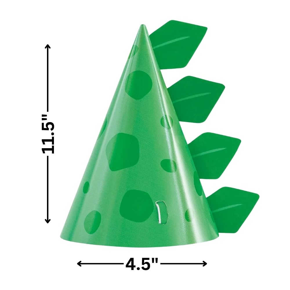 Unique dinosaur hats blue and green prints with scale cutouts for birthdays